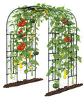 Big Ol 7.22 Foot Tall Double Arch Garden Trellis For Climbing Plants And Flowers Large Arbour Archway For Vegetables