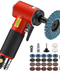 Upgraded Air Angle Grinder 90 Degree Right Angle Die Grinder At 20000 Rpm with flapper wheel and accessories for polishing.