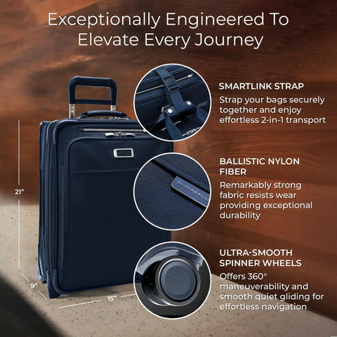 21 Inch Expandable Carry On Luggage With Wheels Softside 2 Wheel Roller Travel Bag For Men And Women Self Repairing Zipper Navy