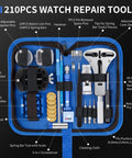 Pro Grade All In One 210 Piece Watch Repair Kit With Battery Change Kit Case Opener Link Remover Spring Bar Tools