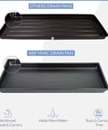 Comparison of Heavy Duty HDPE HVAC Drain Pan Drip Tray For Electric Units AC And Heater Condensation Catcher Black 39.5 By 16.5 Inch