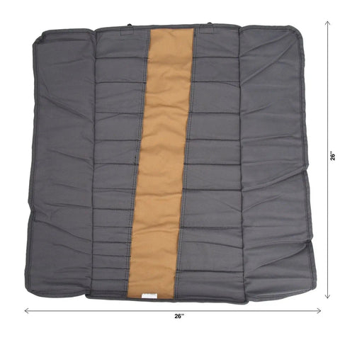 Beefy Wrench and Screwdriver Organizer Roll For Mechanics, 23 Tool Pockets, Grey Tan Canvas, Unrolled 26x14.25 Inches