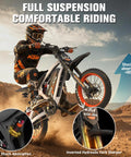 Rider on desert terrain using T300 Electric Bike For Adults And Teens With 2000W Peak Motor 48V 23Ah Battery 31 MPH Top Speed