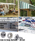 Stainless Steel Snaps Kit With 210 Pieces Marine Grade 15mm Snap Buttons, Screws And Press Studs For Boat Canvas Covers Upholstery Cushions Leather Tents Tarps Carpets And More Durable Carry Case Included