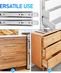 Heavy Duty 10 Inch Full Extension Drawer Slides Made From 304 Stainless Steel, 1 Pair in kitchen and furniture use