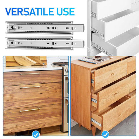 Heavy Duty 10 Inch Full Extension Drawer Slides Made From 304 Stainless Steel, 1 Pair in kitchen and furniture use