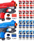 20 Pack Mini Foam Blaster Party Set For Kids 3-7 Includes 400 Soft Foam Darts, 20 Safety Goggles, 20 Face Masks, 20 Wrist Straps