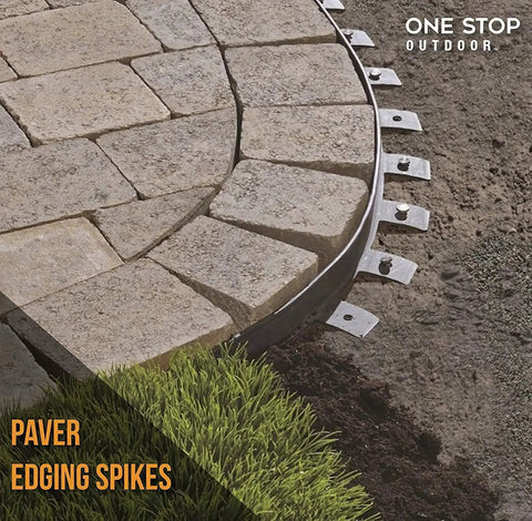 30 Pack USA Made 8 Inch Plastic Edging Nails With Spiral Nylon Landscape Stakes Fits Most Major Brands For Paver Edging Weed Barrier