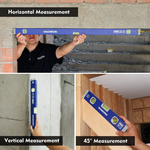 Deadeye 3 Piece Spirit Level Set With 12 Inch 20 Inch And 40 Inch Aluminum Bars Magnetic Torpedo Gauge Quick Read Vials Sweet Stability And Rugged Shop Bag For Contractors Who Want It Done Right