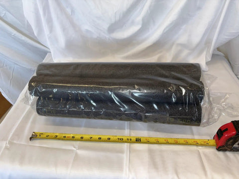 Adjustable Size Tubular Pipe Insulation Slit-To-Size 8 Sticks 18 Inch For Hot And Cold Piping shown in packaging with tape measure