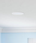 4 Inch Gimbal LED Recessed Lights 6 Pack White Eyeball Canless Spotlight installed on white ceiling in living room
