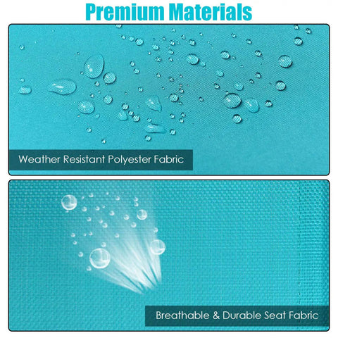 Close-up of weather resistant polyester fabric and breathable seat fabric for Three Seat Patio Swing With Steel Frame And Adjustable Canopy