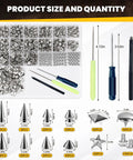 Dope Punk Spikes And Studs Kit With 500 Sets In 11 Sizes For Jackets Shoes Belts Bags And Leather Craft DIY Accessories