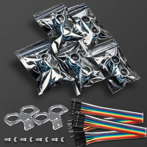 Ultrasonic Sensor Kit 5 Pack HC SR04 Distance Modules With Mounting Brackets For Arduino R3 Mega 2560 Nano XBee ZigBee Projects