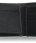 Open RFID Blocking Leather Wallet For Men With Removable ID Holder And Slim Design, showing 6 card slots and 2 billfold pockets