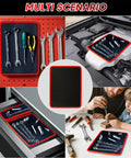 Three Flexible Magnetic Pads Tool Mat Set For Workbench Organization Magnetic Holding Pad For Small Parts And Tiny Tools Clutter Free Surface For Repairs And Crafting in workshop and car engine use