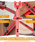 Heavy Duty Aluminum 4 In 1 Router Milling Jig For Zero Hassle Grooves And Flawless Circle Cuts displaying multi-functional design features