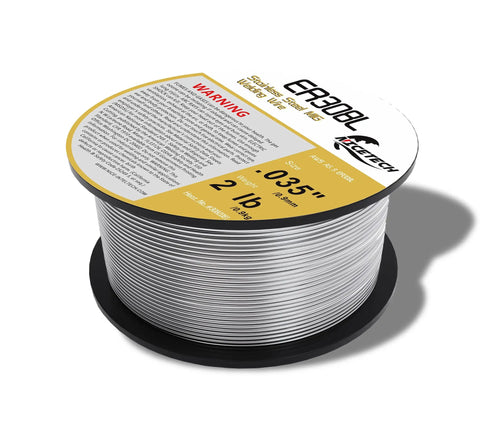 ER308L Pro Grade Stainless Steel MIG Welding Wire.035 Inch Diameter 2 Pound Spool Silver