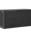 100-Gallon Large Resin Deck Box Waterproof Outdoor Storage For Patio Furniture Cushions Garden Tools And Pool Supplies Lockable
