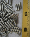 Dowel Pins Slip Fit One Eighth Inch Diameter Seven Sixteenth Inch Long Stainless Steel Pack Of Twenty Heavy Duty Multi Purpose Hardware Assortment Kit For Harsh Environments With Corrosion Resistance Mercury Free Non Toxic stainless steel dowel pins beside ruler