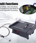 Jade Carving Machine 1850W Table Saw Polisher, 10000RPM Bench Grinder with versatile fiber, jade, and woodworking blades.