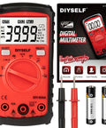 All Purpose Digital Multimeter 4000 Counts Auto Range With Non Contact Voltage Meter shown with probes and packaging