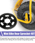 35 Chain Rear Sprocket 40 Tooth Compatible With Mini Bikes Coleman CT100U CC100X Baja Motorsports Doodle Bug DB30