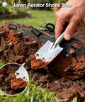 Lawn Aerator Shoes With Adjustable Straps And Heavy Duty Spikes For Quick Grass Aeration In Any Yard Or Garden Secure Fit