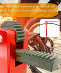 Close-up of gear mechanism from No Fuss Dirt Bike Tire Changing Tool Kit For Enduro And Motocross Riders Easy Tire Change On 16 To 21 Inch Wheels