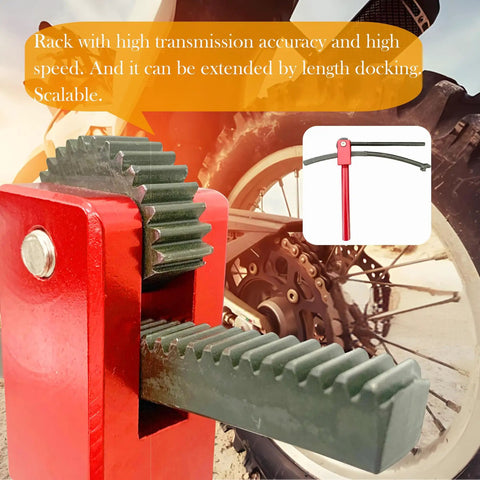 Close-up of gear mechanism from No Fuss Dirt Bike Tire Changing Tool Kit For Enduro And Motocross Riders Easy Tire Change On 16 To 21 Inch Wheels