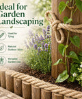 Eco-friendly jute rope tied around garden post, showcasing Dope Natural Jute Rope 8mm Thick Hemp Twine 165ft Eco Friendly All Weather Durable For DIY Crafts Cat Scratcher Posts Gardening And Home Decor Indoor Outdoor Use Safe For Pets And Kids Great For DIY Projects And Gift Giving in use.