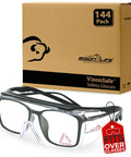 Top Shelf Anti Fog Safety Glasses Over Eyeglasses Clear Impact Resistant Polycarbonate Lenses in box with tag.