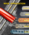 2 Inch Diamond Drill Core Bits For Concrete Masonry Brick And Stone Wet Laser Welded Core Bit With 14 Inch Drilling Depth Arbor Up To Seven Inches Ideal For Construction And DIY Home Renovation with labeled drill applications