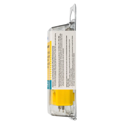 Bussmann Fuse Tester And Puller Tool For Glass Block Fuses One Handed Voltage Checker Diagnostic Light Indicator Yellow Case packaging side view