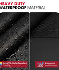 Close-up of heavy-duty waterproof material with anti-UV coating on 70 Inch Outdoor Grill Cover Heavy Duty Waterproof Protector For Gas Grills All Weather Fade Resistant Durable Barbecue Shield Fits Most 4 To 6 Burner Grills Up To 68 Inches Black