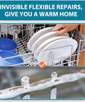 White Dishwasher Rack Repair Kit 1.7oz Coating With Rust Touch Up Paint, Food Safe Waterproof And High Low Temperature Resistant