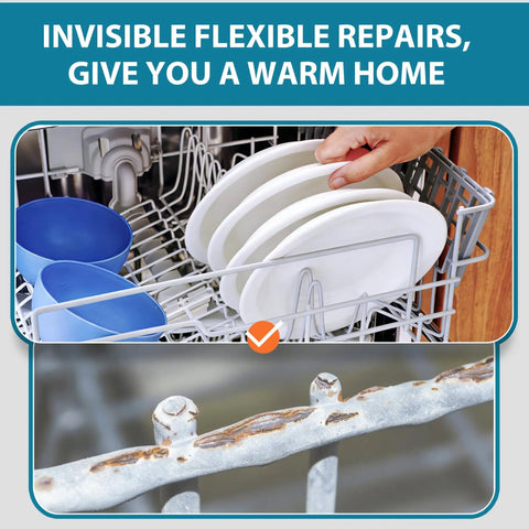 White Dishwasher Rack Repair Kit 1.7oz Coating With Rust Touch Up Paint, Food Safe Waterproof And High Low Temperature Resistant