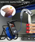 Real Deal Professional 7 Inch Drain Inspection Camera With Dvr Video And Keypad, 20 Meter Glass Fiber Shaft, Digital Distance Meter, 16Gb Memory Card, Kick Butt Borescope For Plumbing Crews, with waterproof housing and illuminated probe.