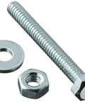 T Track Hardware Kit With 1/4-20 Hex Bolts Nuts And Flat Washers Zinc Plated Carbon Steel 10 Sets For Woodworking Jigs