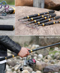 Ultralight Telescopic Fishing Rod With 24 Ton Carbon Fiber Build Portable Go To Retractable Handle CNC Reel Seat And Stainless Steel Guides