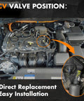 Swap-In Ready PCV Valve 26740-2G000 045-0404 For Hyundai Kia Genesis, highlighted in engine bay for easy installation.