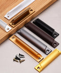 10 Pack 3.54 Inch Aluminum Alloy Drawer Pulls And Window Sash Lift Handles With Screws And Nail Free Adhesive Bronze Finish
