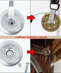 4 Inch Garage Door Track Extension Spring Pulley Wheel Kit System Replacement For One Eighth Inch Cables Heavy Duty installation