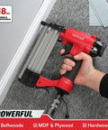 Two In One Pneumatic Brad Nailer And Crown Stapler Kit With 1600 Staples And Nails, 18 Gauge Nailer For Upholstery And Woodwork use