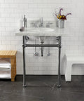 All In One Traditional Bathroom Sink Trim Kit With P Trap Polished Chrome Finish Solid Brass Construction in bathroom setup