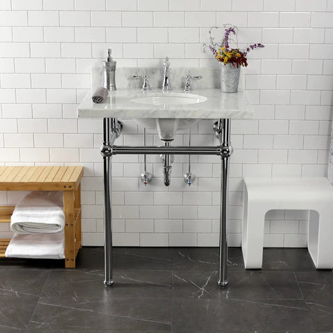All In One Traditional Bathroom Sink Trim Kit With P Trap Polished Chrome Finish Solid Brass Construction in bathroom setup