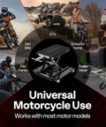 Beefy Heavy Duty Motorcycle Lift Jack With Wide Deck For ATVs And Bikes 1100 Lb Capacity Scissor Lift With Dolly Wheels