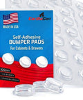 Clear 100 Pack Cabinet Door Bumpers With Adhesive Pads Half Inch Diameter For Cabinets Drawers Glass Tops Cutting Boards