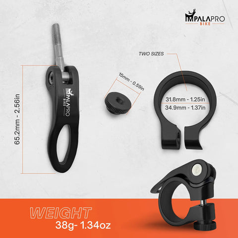 Ultralight Quick Release Seatpost Clamp 34.9 mm For Bikes CNC 7075 Aluminum Anti Rust Anodized Black Finish Ultra Durable