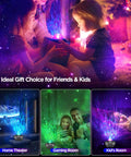 Children enjoying Galaxy Night Light Projector With Bluetooth Speaker And Remote, Alexa And App Control, bedroom decor lamp.